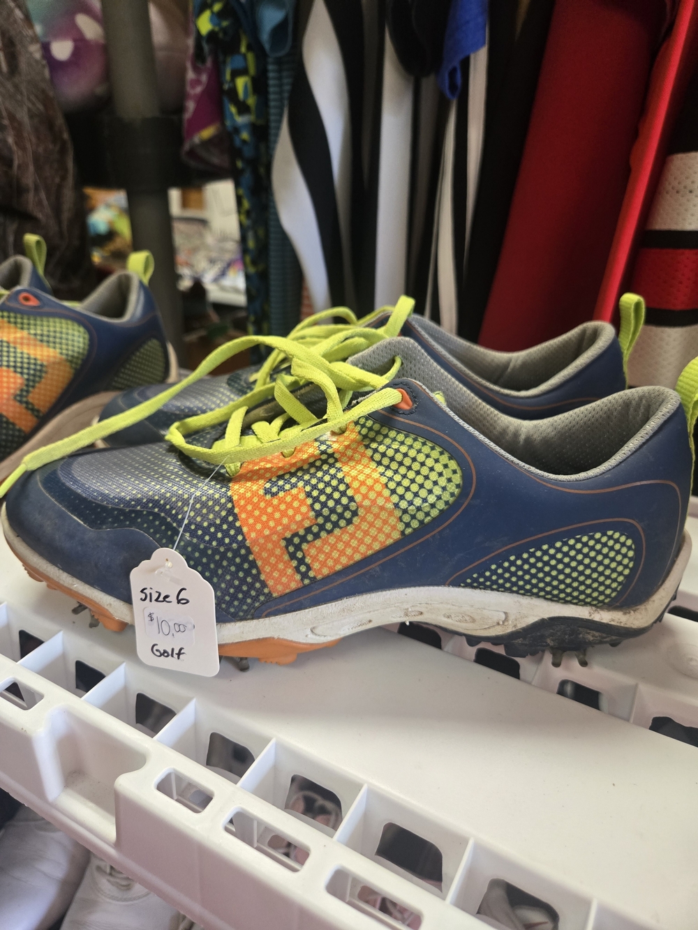 FootJoy Kids Sneakers in Blue, Neon Yellow and Orange